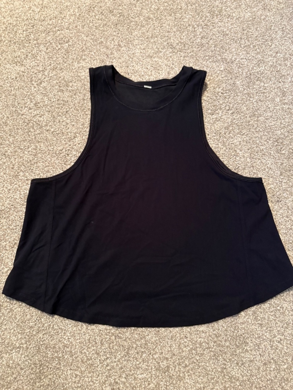 Lululemon Black Pleated Back Flowy Tank Top Sleeveless - Size 4